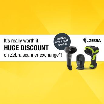 It's really worth it: huge discount on Zebra scanner exchange*!